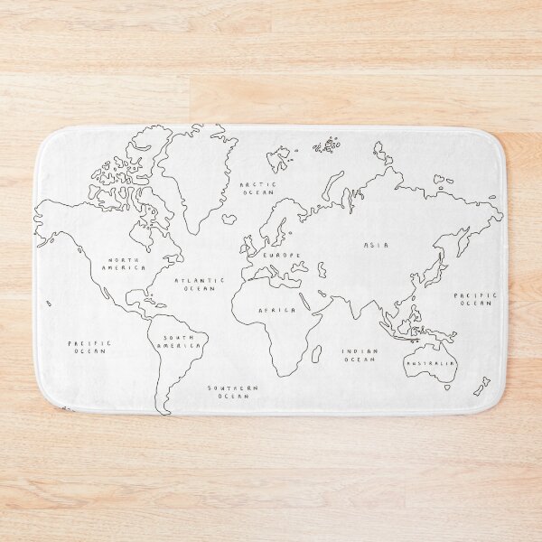Item preview, World Map - Outlines designed and sold by Those Pencil Shavings.