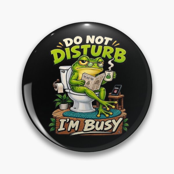 Item preview, Funny Frog on Toilet T-Shirt – Do Not Disturb I'm Busy designed and sold by Angelle55.