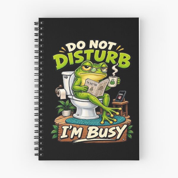 Item preview, Funny Frog on Toilet T-Shirt – Do Not Disturb I'm Busy designed and sold by Angelle55.