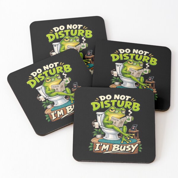 Item preview, Funny Frog on Toilet T-Shirt – Do Not Disturb I'm Busy designed and sold by Angelle55.