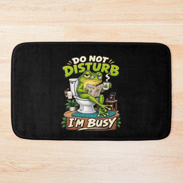 Item preview, Funny Frog on Toilet T-Shirt – Do Not Disturb I'm Busy designed and sold by Angelle55.