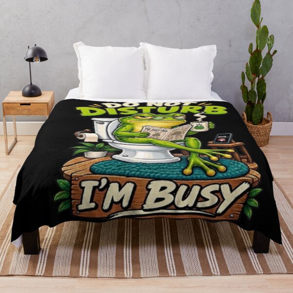 Item preview, Funny Frog on Toilet T-Shirt – Do Not Disturb I'm Busy designed and sold by Angelle55.
