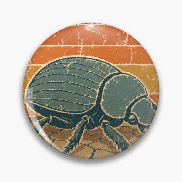 Item preview, Scarab Beetle on the Sunbaked Sand Wild Animal Sun Faded Retro Art designed and sold by VisualArtsOasis.