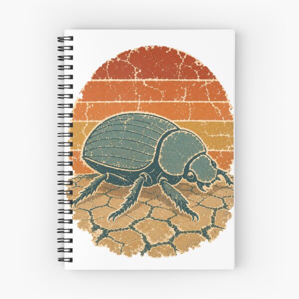 Item preview, Scarab Beetle on the Sunbaked Sand Wild Animal Sun Faded Retro Art designed and sold by VisualArtsOasis.