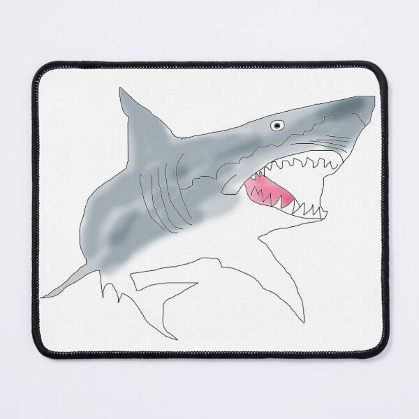 Item preview, Hand Drawn Angry Great White Shark designed and sold by Hilmanku.
