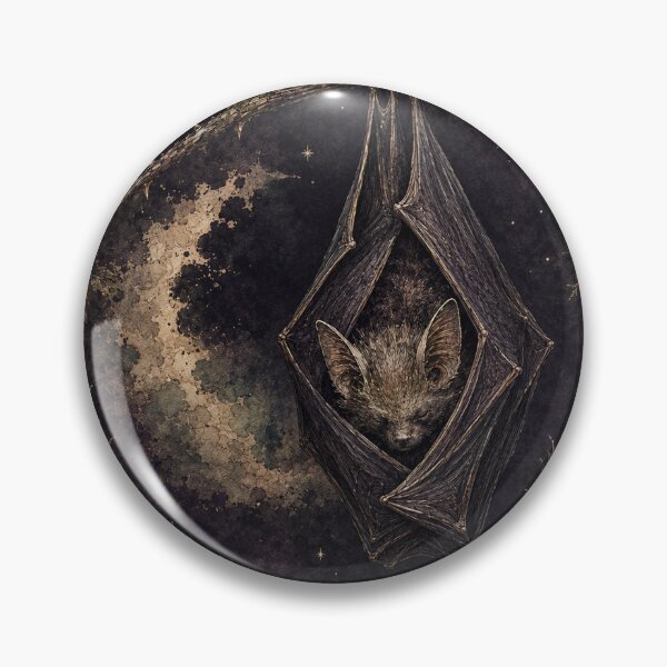 Item preview, Sleeping Bat Among Brambles – Dark Botanical designed and sold by Noctifolia Field Journal.