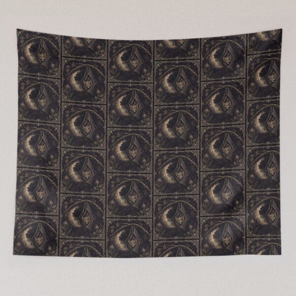 Item preview, Sleeping Bat Among Brambles – Dark Botanical designed and sold by Noctifolia Field Journal.
