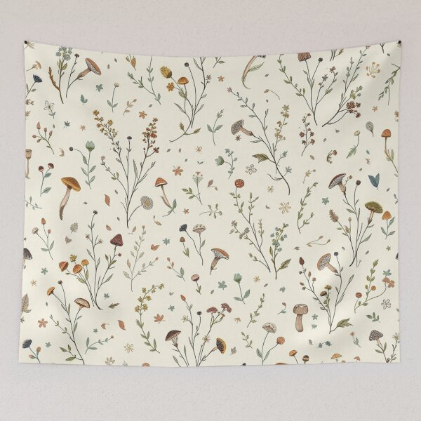 Item preview, Vintage Botanical Herbarium Wildflower Minimalist Pattern designed and sold by IntelliMindDesigns.