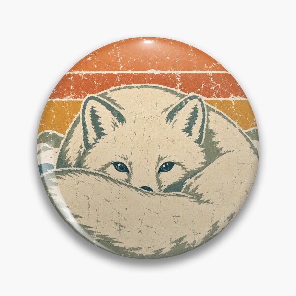 Item preview, Arctic Fox on the Snowy Tundra Wild Animal Sun Faded Retro Art designed and sold by VisualArtsOasis.