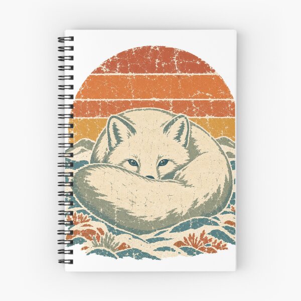 Item preview, Arctic Fox on the Snowy Tundra Wild Animal Sun Faded Retro Art designed and sold by VisualArtsOasis.
