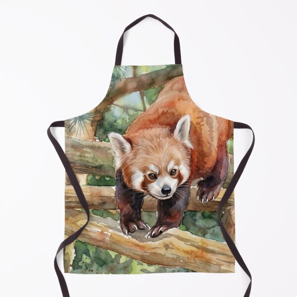 Item preview, Red Panda on Branch — Watercolor Wildlife Art designed and sold by M.ALK.Watercolor.