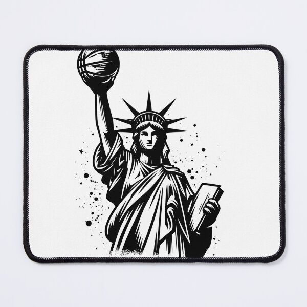 Item preview, Lady liberty holding up a basketball classic t-shirts stickers  designed and sold by Knowvhere.