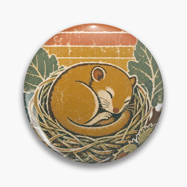 Item preview, Dormouse in the Hazel Hedgerow Wild Animal Sun Faded Retro Art designed and sold by VisualArtsOasis.
