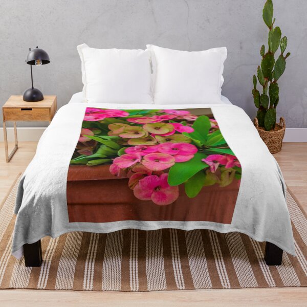 Item preview, Bright Pink Oxalis Flowers in a Pot with Lush Green Leaves and Vibrant Colorful Blooms designed and sold by Nmallia.