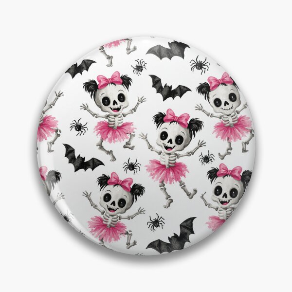 Item preview, Pink Ballerina Skeleton Halloween Pattern designed and sold by NadinArtStudio.