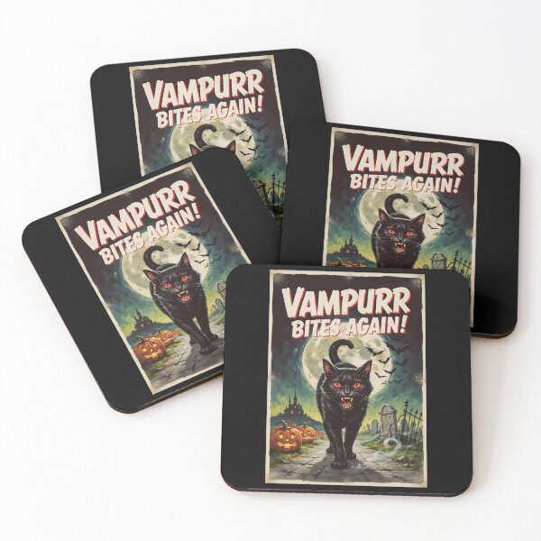 Item preview, Vampurr Bites Again Funny Cat Horror Movie Lovers Design designed and sold by Redgiant87x.