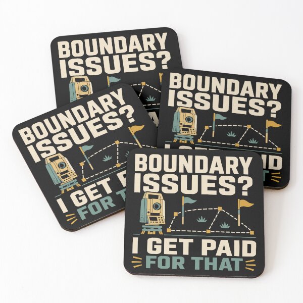 Item preview, Boundary Issues I Get Paid For That Funny Land Surveyor Gift designed and sold by DreamLayerStudio.