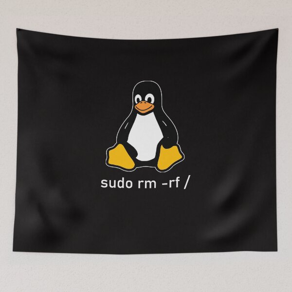 Item preview, Linux Tux Sudo rm -rf / Funny Programmer Nerd Joke designed and sold by theshirtinator.
