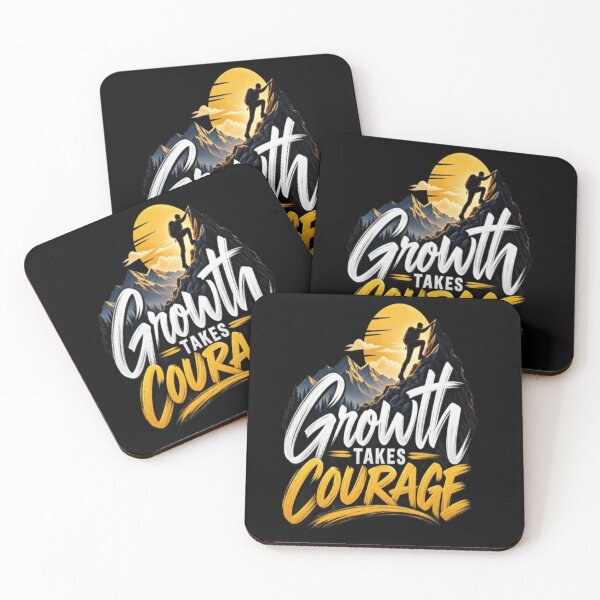 Item preview, Growth Takes Courage – Motivational Climbing Quote Design designed and sold by v6ziix.