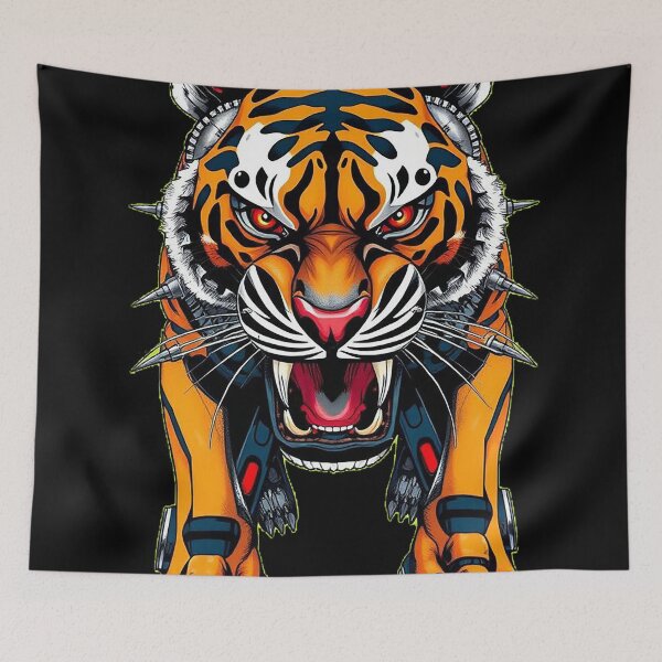 Item preview, Cyborg Tiger – Retro Comic Style designed and sold by Benito Del Ray.