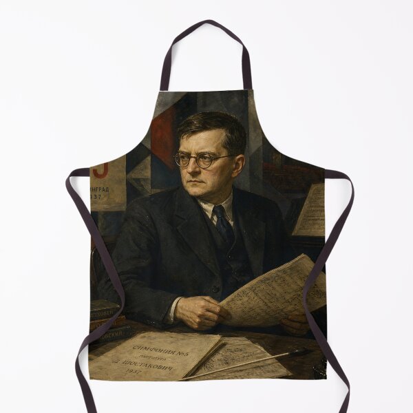 Item preview, Modern Symphony Master: Dmitri Shostakovich Vintage Oil Painting - Piano & Orchestra Legacy designed and sold by DoReMiStudio.