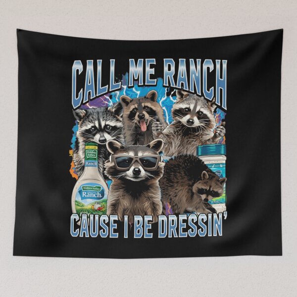 Item preview, Raccoon Call Me Ranch Cause I Be Dressin Retro 90s Bootleg designed and sold by aynorsadier.