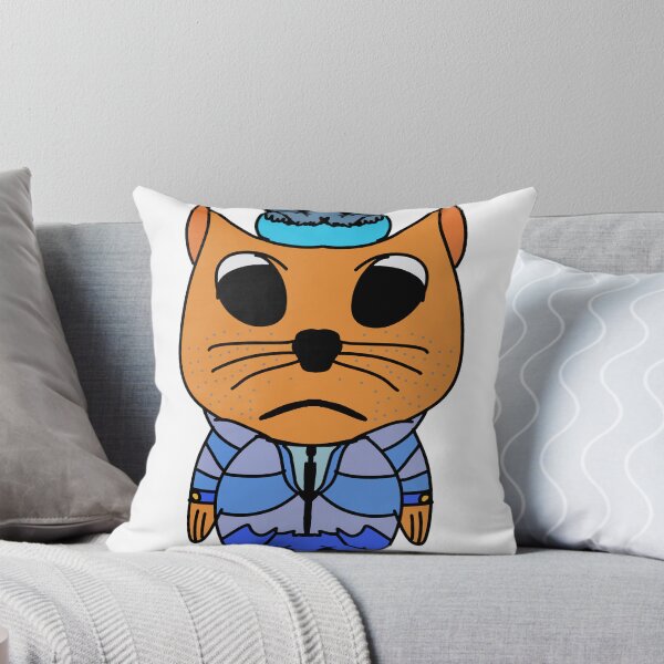 Item preview, Sad Orange Cat Blue Coat Sad Animal Series designed and sold by ZMKAndInk.