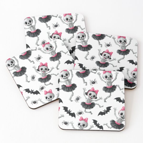 Item preview, Dancing Skeleton Ballerinas Halloween Pattern designed and sold by NadinArtStudio.