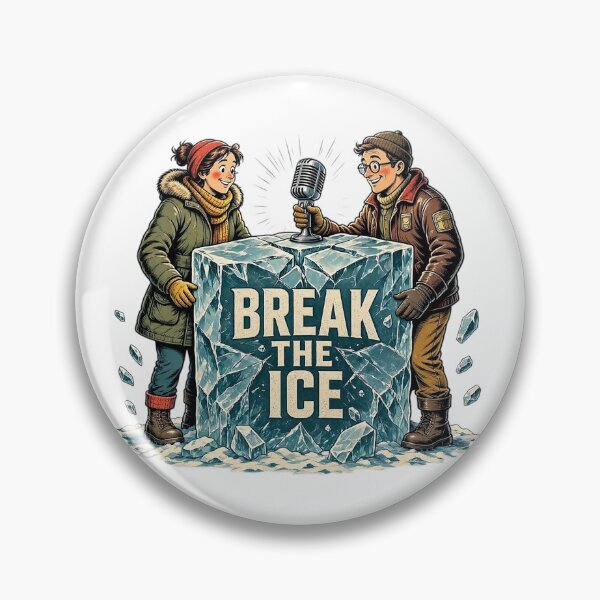Item preview, Break The Ice Podcast Social Humor Vintage Graphic Tee Design designed and sold by Nubian Style.