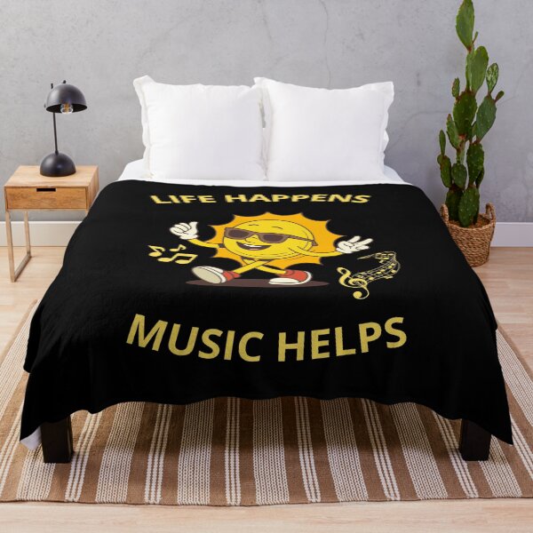 Item preview, Live Happens Music Helps Funny Gifts For Optimists designed and sold by zebek-design.