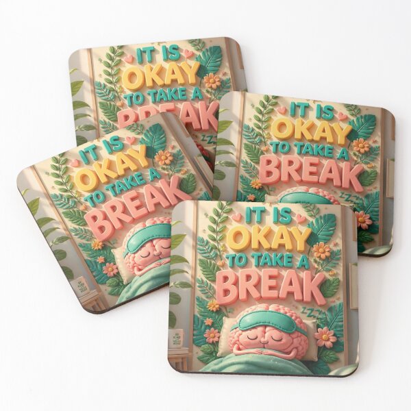 Item preview, It Is Okay To Take A Break Cute Brain Mental Health Self Care designed and sold by mo-carnival.