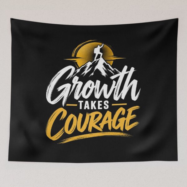 Item preview, Growth Takes Courage  Motivational Climbing Quote Design designed and sold by v6ziix.
