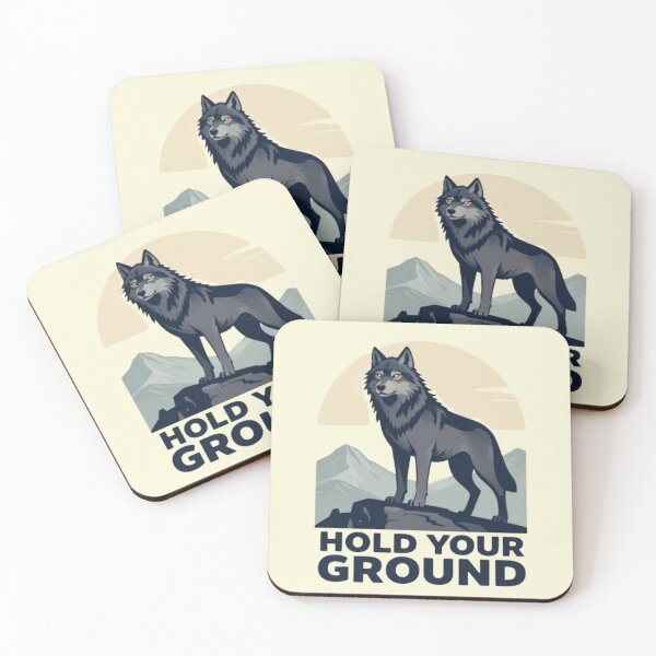 Item preview, Hold Your Ground – Powerful Wolf Illustration designed and sold by Dogandesighn.