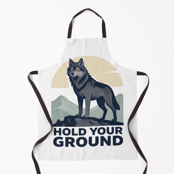 Item preview, Hold Your Ground – Powerful Wolf Illustration designed and sold by Dogandesighn.
