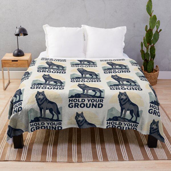 Item preview, Hold Your Ground – Powerful Wolf Illustration designed and sold by Dogandesighn.