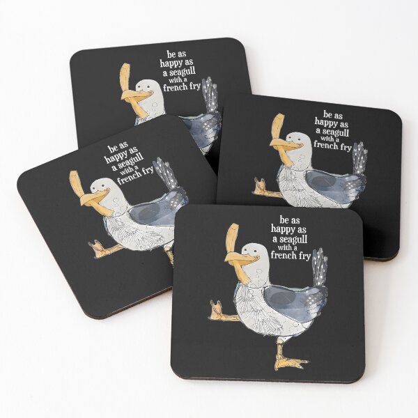 Item preview, Be As Happy As A Seagull With A French Fry Funny Humor designed and sold by Fereskabilon.