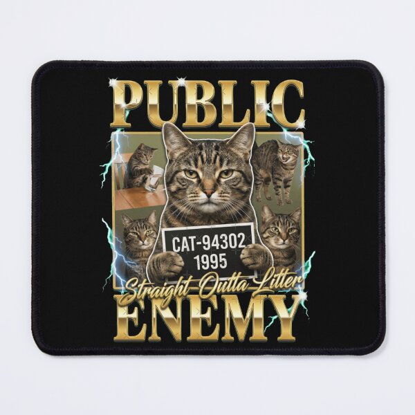 Item preview, Gangster Tabby Cat Mugshot Funny 90s Rap Bootleg Style Funny  designed and sold by aynorsadier.