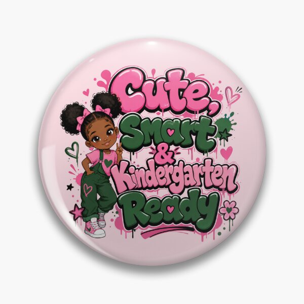 Item preview, Cute, Smart & Kindergarten Ready – Black Girl School Pride designed and sold by MomParentADHD.