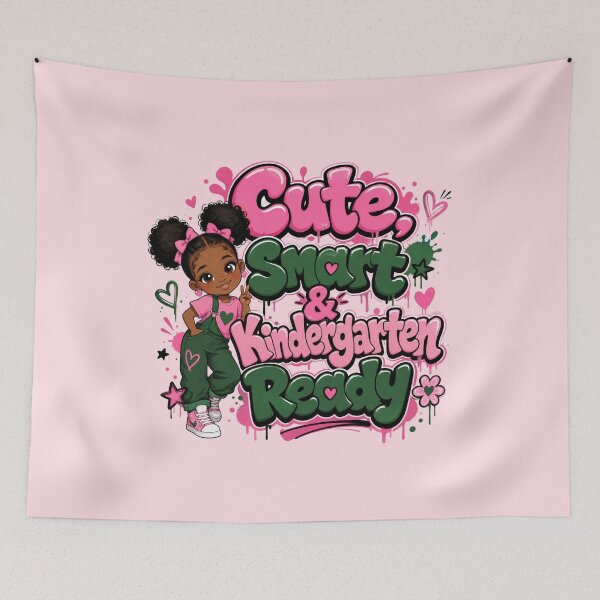 Item preview, Cute, Smart & Kindergarten Ready – Black Girl School Pride designed and sold by MomParentADHD.