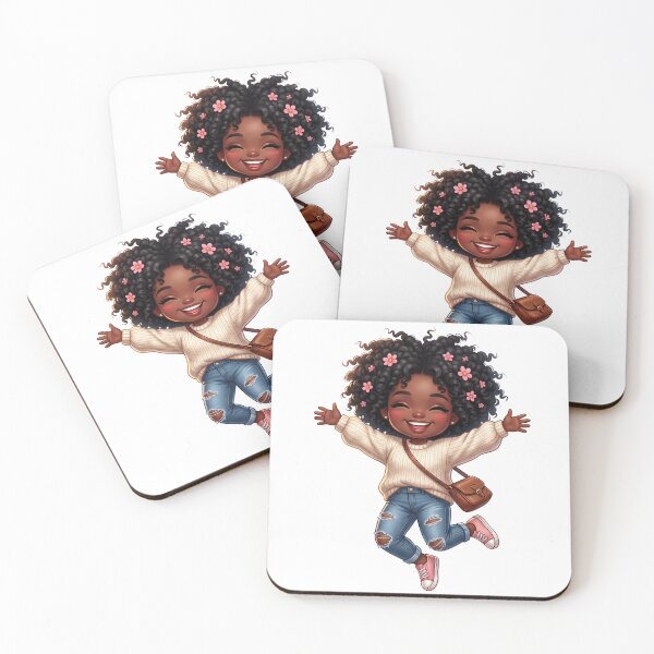 Item preview, Joyful Curly Girl Flower Power designed and sold by taogiauco.