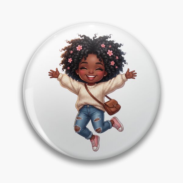 Item preview, Joyful Curly Girl Flower Power designed and sold by taogiauco.