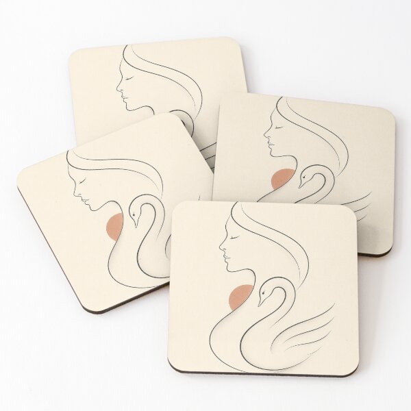 Item preview, Woman and Swan Minimalist Line Art designed and sold by DesingbyDimoski.