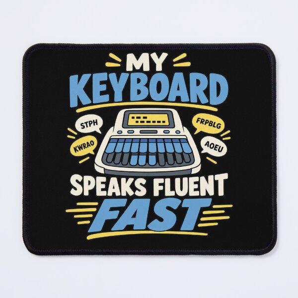 Item preview, My Keyboard Speaks Fluent Fast Funny Stenographer Gift designed and sold by DreamLayerStudio.