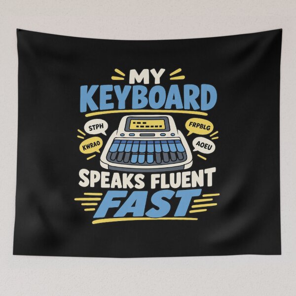 Item preview, My Keyboard Speaks Fluent Fast Funny Stenographer Gift designed and sold by DreamLayerStudio.