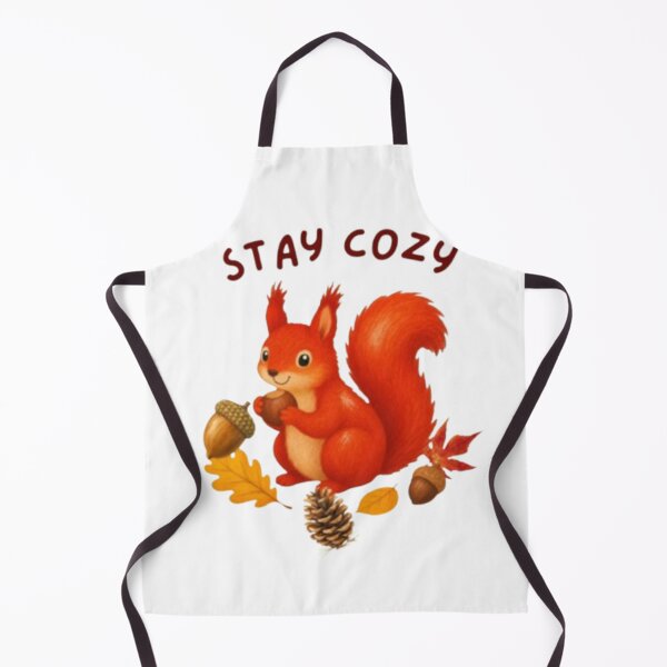 Item preview, Stay Cozy Cute Red Squirrel Autumn Fall Acorn Nature Design designed and sold by MysticPurpleHue.