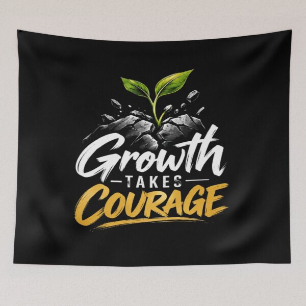Item preview, Growth Takes Courage  Motivational Climbing Quote Design designed and sold by v6ziix.