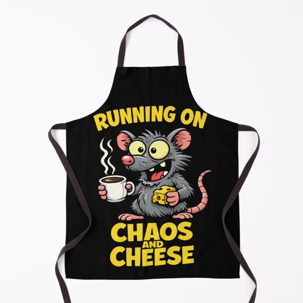 Item preview, Running On Chaos And Cheese Funny Rat designed and sold by LOL-N-LIFESTYLE.