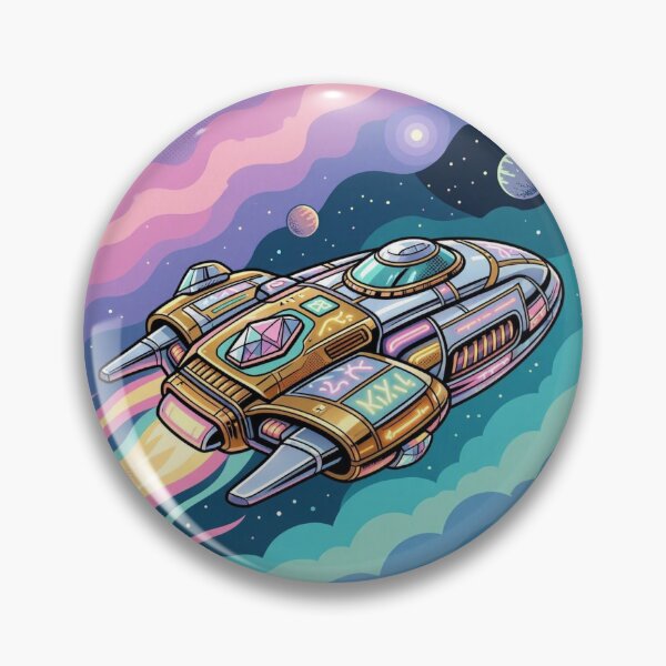 Item preview, Neon spaceship – Futuristic Space Adventure Illustration designed and sold by Dogandesighn.