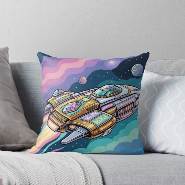 Item preview, Neon spaceship – Futuristic Space Adventure Illustration designed and sold by Dogandesighn.