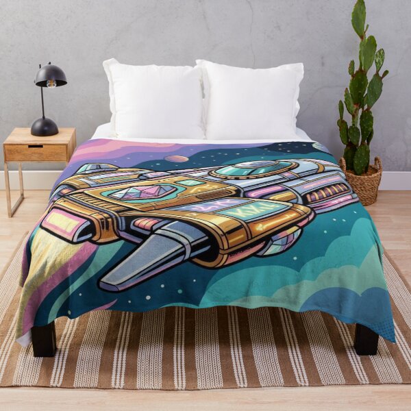 Item preview, Neon spaceship – Futuristic Space Adventure Illustration designed and sold by Dogandesighn.